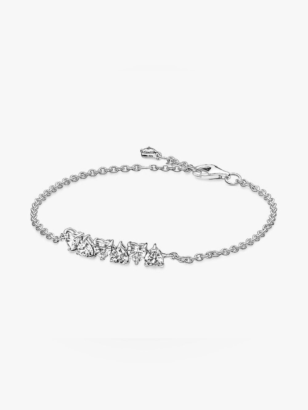 Pandora Silver Bracelet with Clear Cubic Zirconia Accents